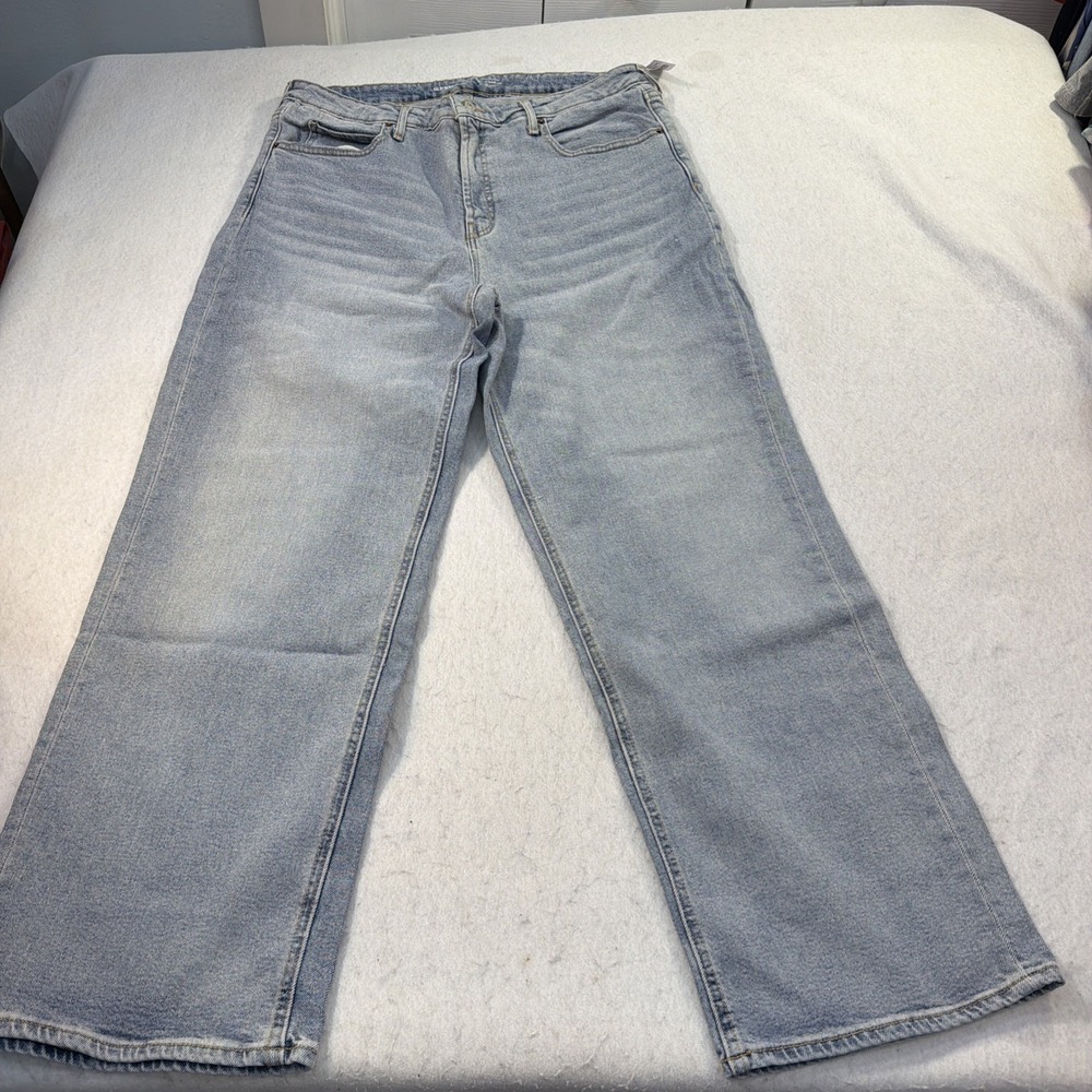 OLD NAVY Extra High-rise Sky-hi‎ Wide Leg Jeans Secret Smooth Pockets Women  16